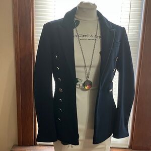 Topshop Dark Blue Blazer with Silver Buttons